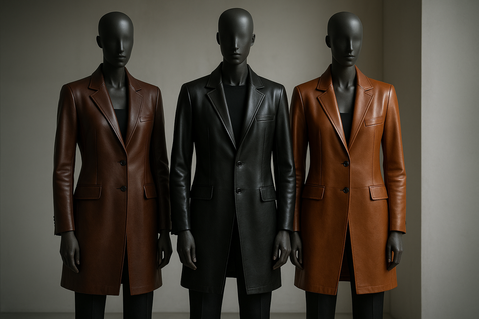 Longline Leather Jackets for Taller Frames